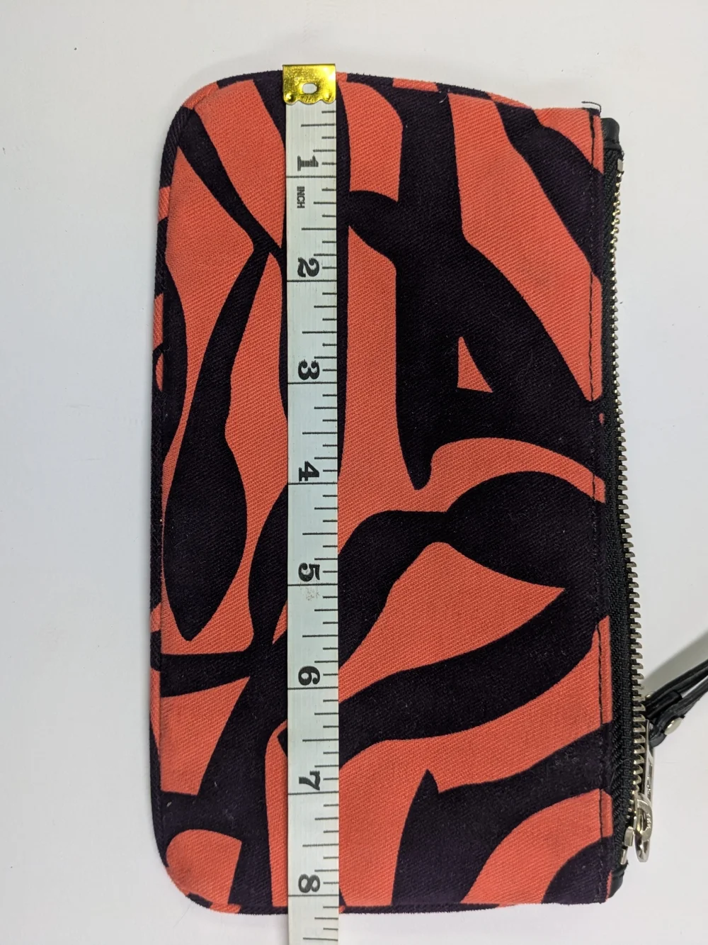 Marc by Marc Jacobs Orange and Black Abstract Zip Wristlet